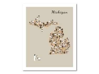 Lost Sheep from Michigan Poster Print